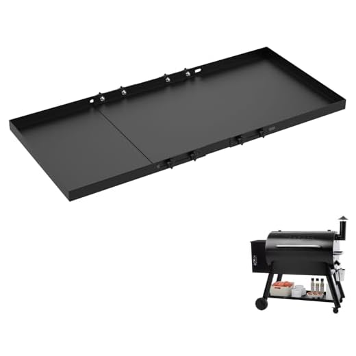 BBQ-PLUS Verstellbares Grillregal für Traeger Pro Serie 34, Pro 780 und Ironwood 885 Pellet-Grill-Zubehör, Metall-Bodenablage für Traeger für mehr Stauraum