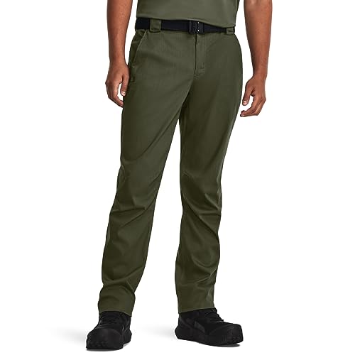 Under Armour Pantaloni da uomo Enduro Elite Flat Front, (390) Verde marino Od / / Verde marino Od, 32W x 34L