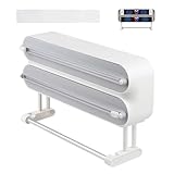 DBREAKS Organizador Papel Aluminio y Film, Dispensador de Película Adhesiva