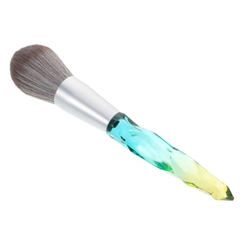 OATIPHO Single Crystal Makeup Brush Soft Bristles Acrylic Material Ice Ridge Design Blush Brush Portable for Women