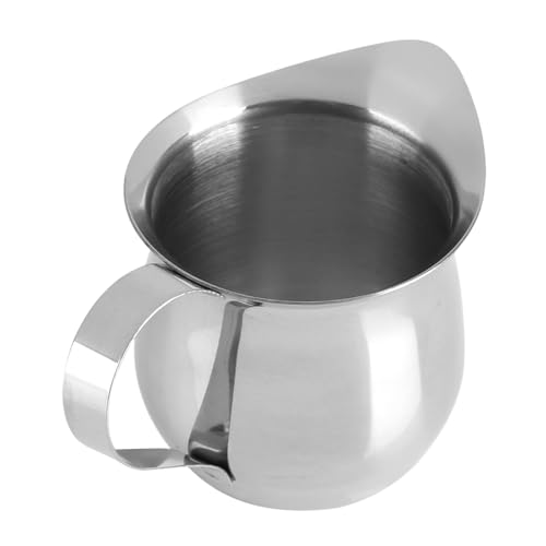 Cocoarm Pitcher per Montare Latte in Acciaio Inossidabile Bricco Latte Frullatore Tazza Multiuso per Arte del Caffè con Finitura a Specchio (90ml/oz)