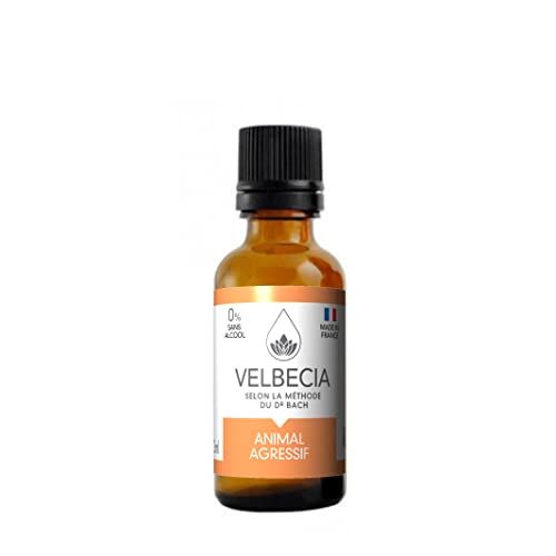 Velbecia® - Fleurs de Bach Animal agressif +1 OFFERT - SANS ALCOOL (chien,chat) 30 ml Cover