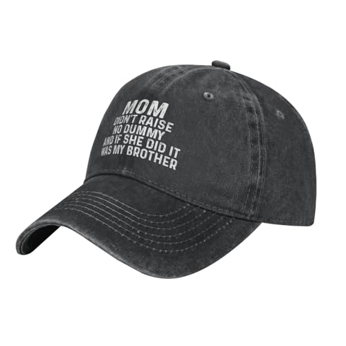 Gorra Negra para Mujer Mom Didn't Raise No Dummy miniatura 2