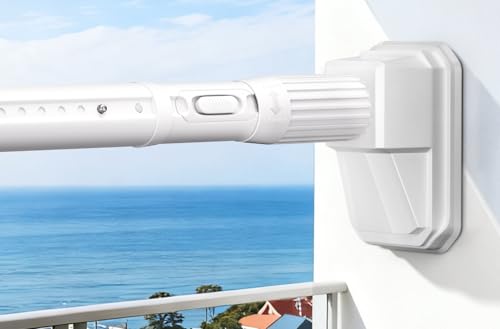 Image of FADOTY Tension Curtain Rod No Drilling, 41-139 Inch Heavy Duty Shower Rod
