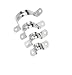 Fascetta rigida per tubi, 20Clip per tubi in acciaio inossidabile 16 20 32 50 mm Fascetta a due fori con staffa a U Fascette di tensione, per la staffa di del tubo dell'acqua e del tubo del gas.