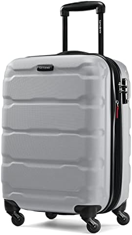 Samsonite Omni PC Hardside Expandable Luggage with Spinner Wheels, Carry-On 20-Inch, Silver
