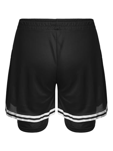 TTAO Boys 2 in 1 Running Shorts Kids Mesh Performance Basketball Shorts with Pockets Athletic Workout Shorts2