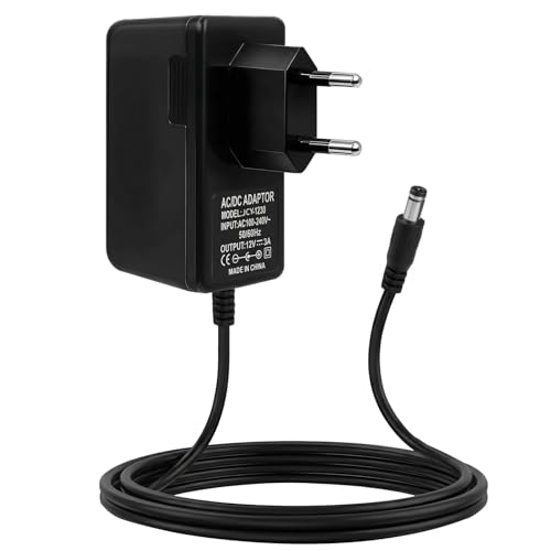 12V 3A Netzteil Adapter 36W Universal Transformator AC 230V 240V zu DC 12V Steckernetzteil für LED Streifen CCTV Kamera LCD Monitor Router TV Box (5 5x2 5mm)
