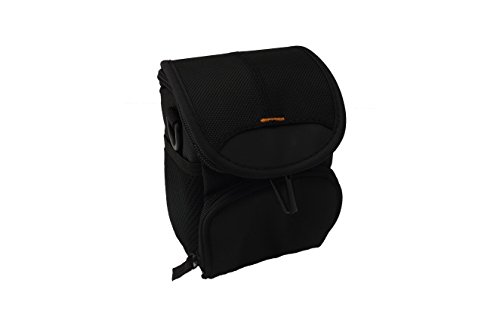 vhbw Funda riñonera Negro para cámara Sony Cybershot DSC-H200, DSC-H400.