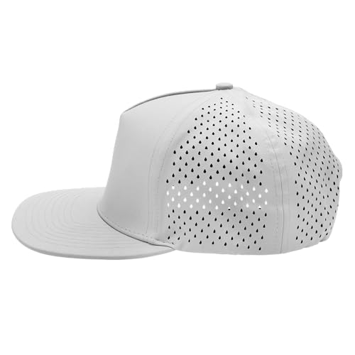 Image of Classic 5‑Panel Snapback Hat - Adjustable Flat Bill Cap, Lightweight Breathable Unisex for Embroidery & DIY