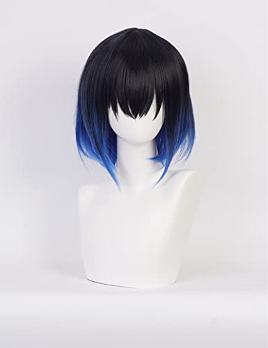 SisiruKou Anime Cosplay Wigs Blue Gradient Women Men Kid Japanese Anime Halloween Costume Party Synthetic Wigs