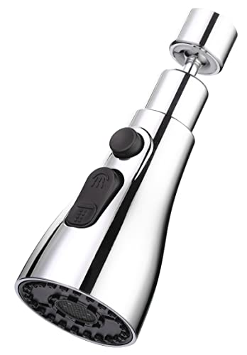 KAXIMON Adaptador de grifo giratorio para fregadero de cocina – Aireador de grifo giratorio de 360° accesorio de rociador – FM22 M24 rosca grifo amplificador de grifo extensor de grifo (3 modos)