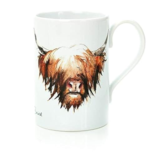 Clare Baird Creations Taza de porcelana de vaca de Highland