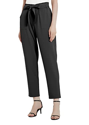 Urban CoCo Womens Casual High Waist Pencil Pants with Bow-Knot Pockets for Work2