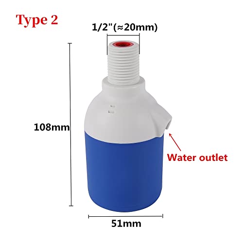 Válvula de nivel de agua recta de 1/2 pulgada para el control automático de tanques 4