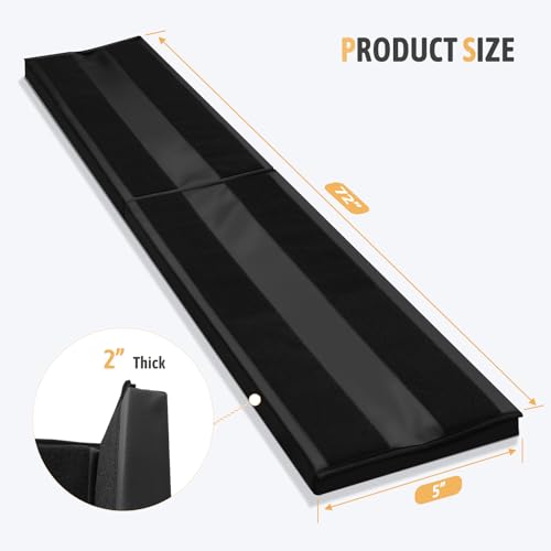Image of Wall Corner Guards 72 inch Tall 5 inch Sides 2 inch Thick, Heavy Duty Impact-Resistant Foam Safety Protector with Waterproof UV-Resistant Vinyl Cover for Gym Basketball Court Garage Playroom (Black)