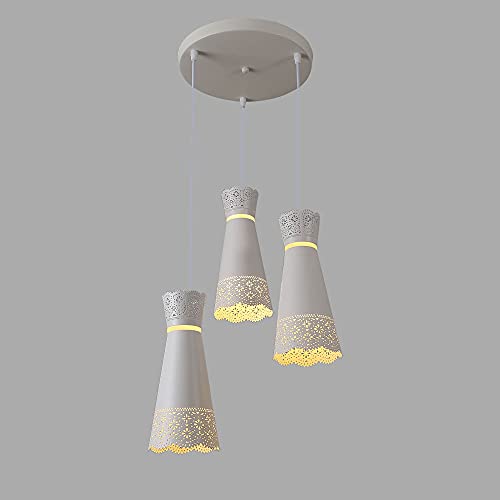Luminaire réglable en hauteur suspension acrylique moderne lustre 3 lumières plafond