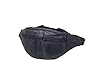 RAS Genuine Leather Waist Bum Bag | Travel Money Belt Pouch with Multiple Zipped Pockets | Adjustable Waist & Crossbody Strap | Black 1003 #1