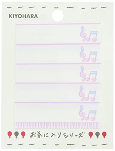 清原 KIYOHARA お気に入りシリーズ ネームラベルSS 音符 5枚入り MOW812