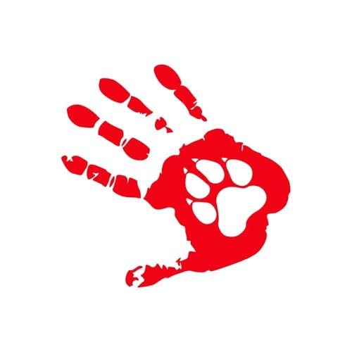 Empreinte de main d'animal autocollante en vinyle pour personnaliser votre ordinateur