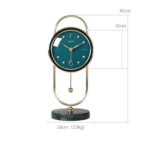 Reloj de mesa retro con pendulo creativo para escritorio y sala de estar 3