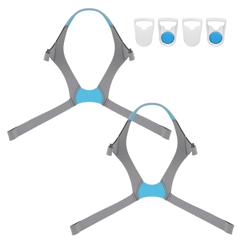 2 Pack F20 Headgear Compatible with 4 Pcs Magnetic Clips, Replacement Headgear Strap with AirFit/AirTouch F20