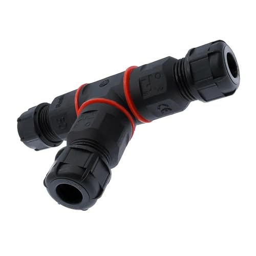 Conector en T 3 pines 250V para prensaestopas de cable y unión rápida 2
