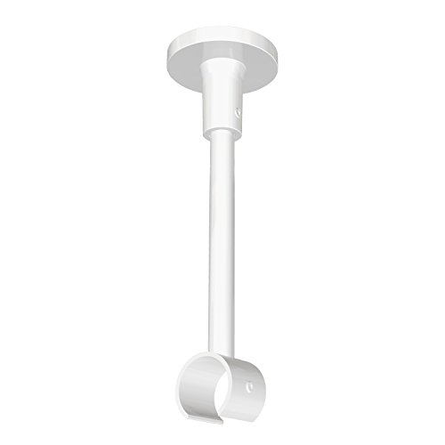 Flairdeco Deckenträger offen für 20 mm Ø Gardinenstange, 1-läufig, Metall, Weiß Cover
