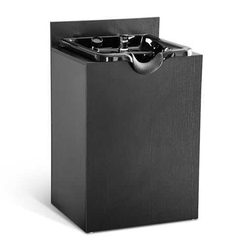 BarberPub 7134 Lavabo professionnel avec lavabo inversé, sans chaise, pour salon de coiffure