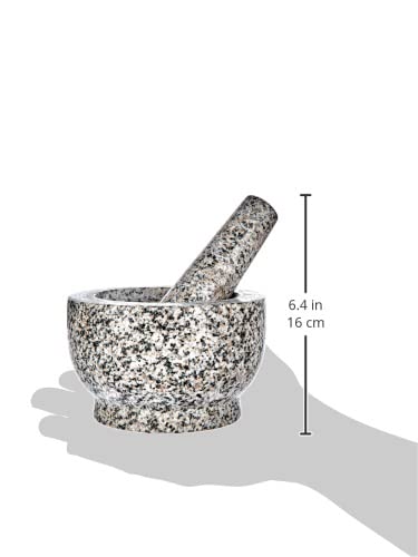 ZELLER PRESENT SCHÖNER LEBEN. PRAKTISCH WOHNEN. 24503 Mörser und Stößel-Set, Granit, grau, ca. Ø 13 x 8 cm, 13 x 13 x 8 cm – Ansicht 4