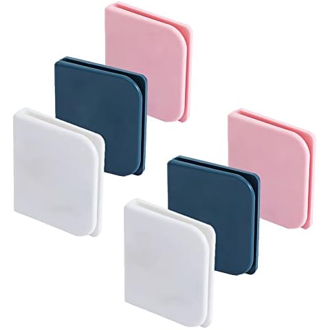 Duschvorhang Clips,Selbstklebende Guard Vorhang Stop Clips, Winddicht Stop Schützen Clips,Anti Spill Bad Vorhang Schnalle,für deinen Duschvorhang-Anti Splash-/Spritzschutz für die Dusche,3 Paare Cover