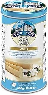 لفافات بسكويت ويفر بكريمة الفانيليا الفاخرة من وايت كاسل، 300 غرام