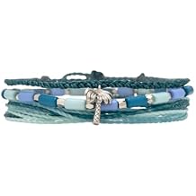 Pura Vida Bracelets Pack Paradise Palms Style Pack - 3-Piece Boho Bracelet Stack