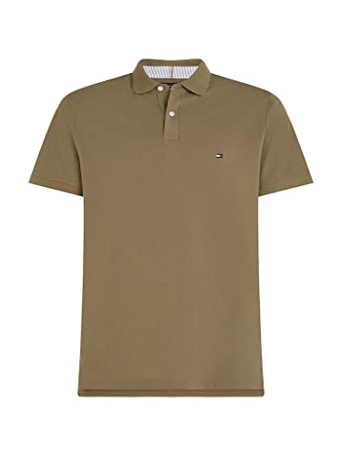 Tommy Hilfiger Herren Poloshirt Kurzarm Core 1985 Regular Fit, Grün (Faded Military), S