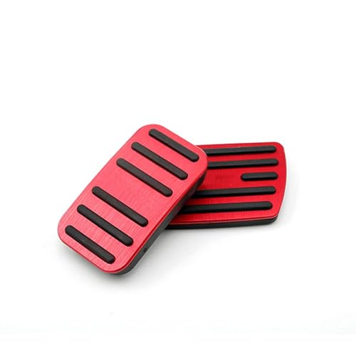 BOLTRY No Drilling Pickup Non Slip Gas Pedal Brake Pedal Cover with Aluminum Alloy Kit 2 Pieces/Set Interior Accessories for Honda 10th Civic 2016 2017 2018 2019 2020 2021 (RED)