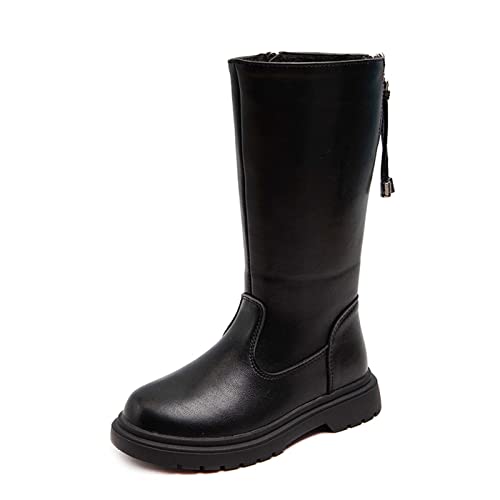 JOEupin Girls Knee High Back Zipper Fashion Riding Boots Little Kid/Toddler