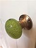 Chattels Beautiful Pair of Large Contemporary/Retro Round SAGE Green Smooth Bubble Glass Antique Bronze Brass Mortice Door Knobs/Handles BDK-SG-AB #2