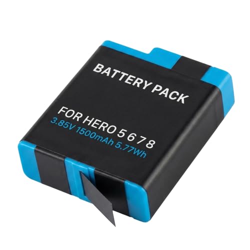 1500mAh Akku Ersatz für GoPro Hero 5/6/7/8 AABAT-001 AHDBT-501 CS-GDB501MX