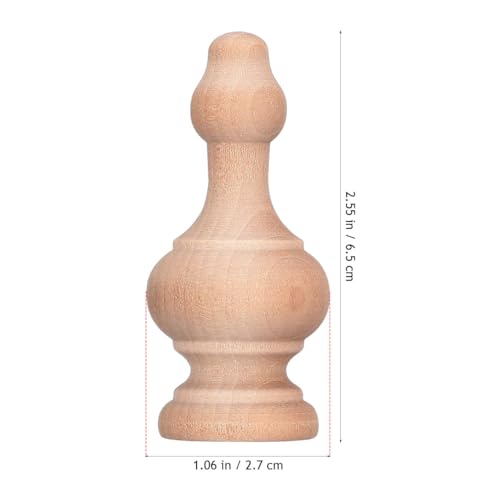 Image of balacoo 10Pcs Unfinished Wood Finials for Crafting Roman Column Baluster Spindles 2.55 X 1.06 X 1.06 in Wood Spindles for Crafts DIY Furniture and Woodworking Decoration