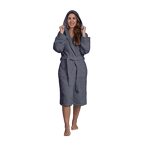 SABANALIA - Albornoz de rizo con capucha 420 grs. (varias medidas y colores disponibles) - XL, Gris Antracita