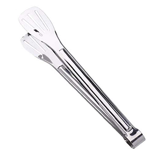 Kitchen Tongs Stainless Steel Buffet Serving Utensils Salad BBQ Tongs Serving Food Tongs For Frying Cooking Clipping Toast Bread Sandwich 12 Inch
