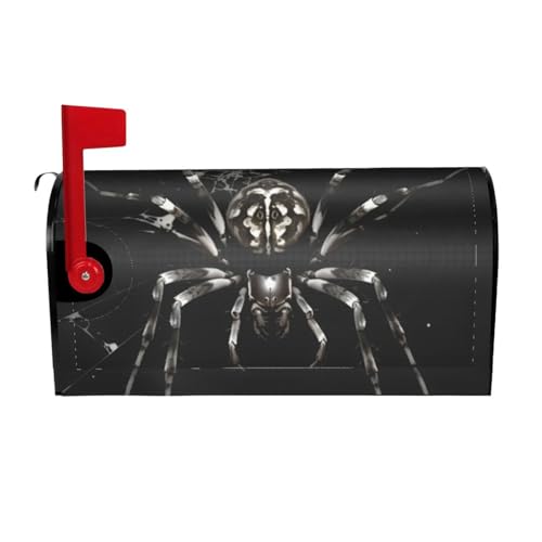 TONAUA Scary Spider Mailbox Cover Magnetic Mailbox Wrap Letter Post Box Cover Garden Yard Home Decorations