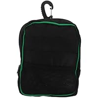 YARNOW Golf Tee Bag, Golf Pouch Bag with Clip, Tee Holder and Ball Storage, Compact Black Organizer for Golfers for Tournaments Everyday Play, 6.3x4.7x2.4in