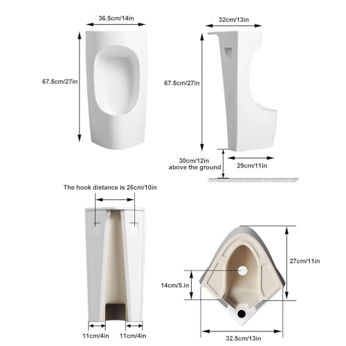 Urinario de cerámica for hombre con lavabo para optimizar baños domésticos 3