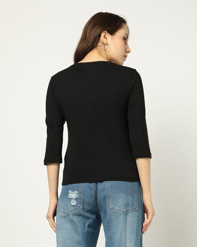 Image of Gap Women Solid Slim Fit Short Sleeves V-Neck Blouse