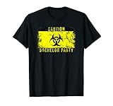 Divertida camiseta de despedida de soltero con letrero de precaución de riesgo biológico es ideal para el soltero en una despedida de soltero como regalo o para divertirse en cualquier otra ocasión