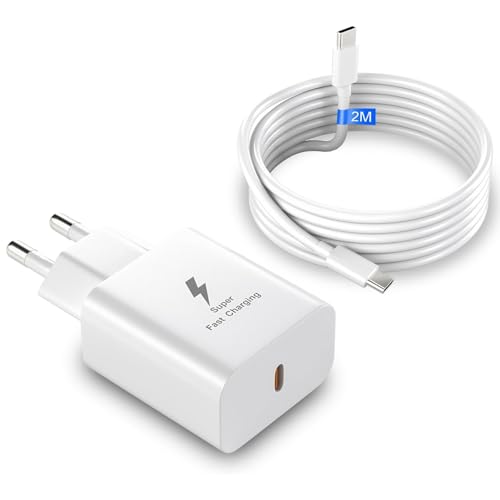 Samsung 25W USB C ladekabel, Fast Charger Adapter Netzteil, für Samsung Galaxy S25 S24 S23 S22 S21 S20 Plus/FE/Ultra, A5...