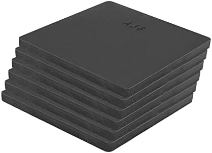 6Pack 1/8 Hot Rolled Steel Plate A36 Steel Sheet 3in x 3in Square Steel by SALUINOKI