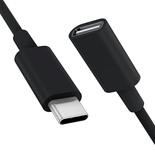CONMDEX USB C Extension Cable for Mag- Safe Charger PS5 Controller Charging, 9V 3A USB Type C Female to Male Cord for Mag- Safe Charger iPhone 15/14/13, HomePod and More Black (3.3Ft/1m)