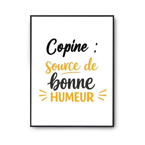 Poster Copine cadeau humour idéal pour un anniversaire ou une fête